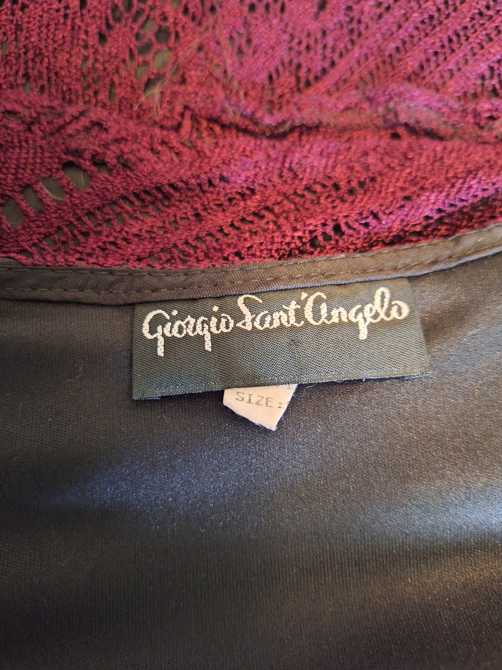 Vintage Knit Lace Maxi Dress in Plum - Picture 2 of 5